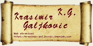 Krasimir Galjković vizit kartica
